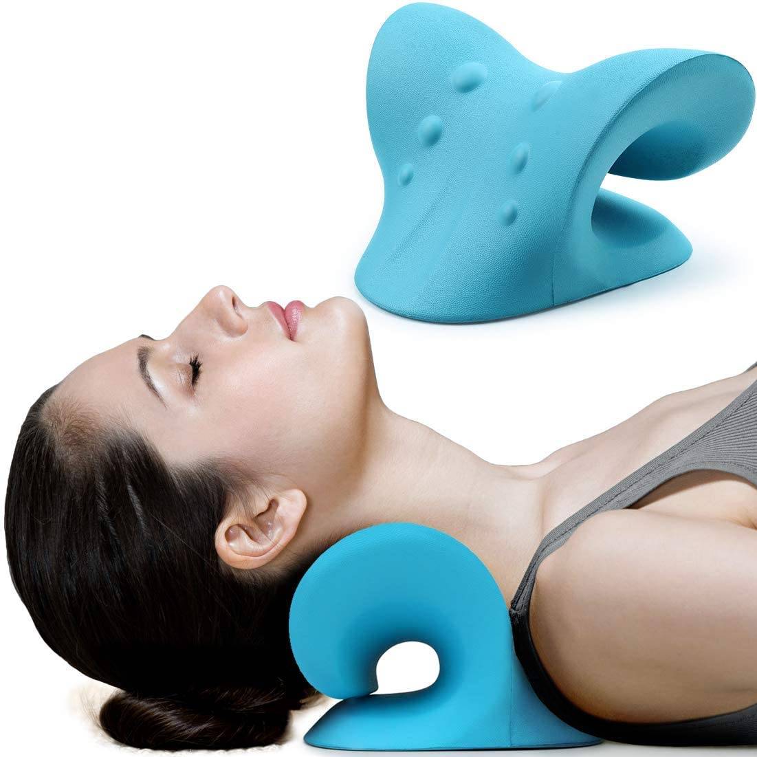 Neck and Shoulder Relaxer, Cervical Traction Device for TMJ Pain Relief and  Cervical Spine Alignment, Chiropractic Pillow, Patening Product - Pleasant  Spirit